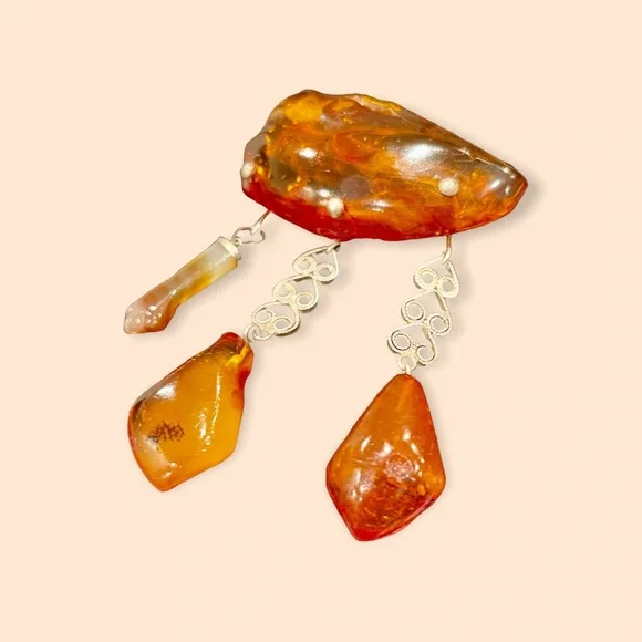 SPECTACULAR PIECE OF VINTAGE AMBER - Picture 5 of 16